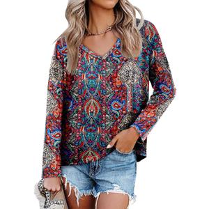 Women's Long Sleeve T-Shirts Solid Color Loose Fit Cute Basic Flowy Tops Spring Fall Casual Blouse (XL)
