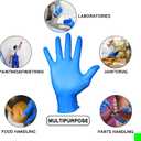PEIPU Nitrile Disposable GlovesPowder Free, Cleaning Service Gloves, Latex Free (Blue, M)