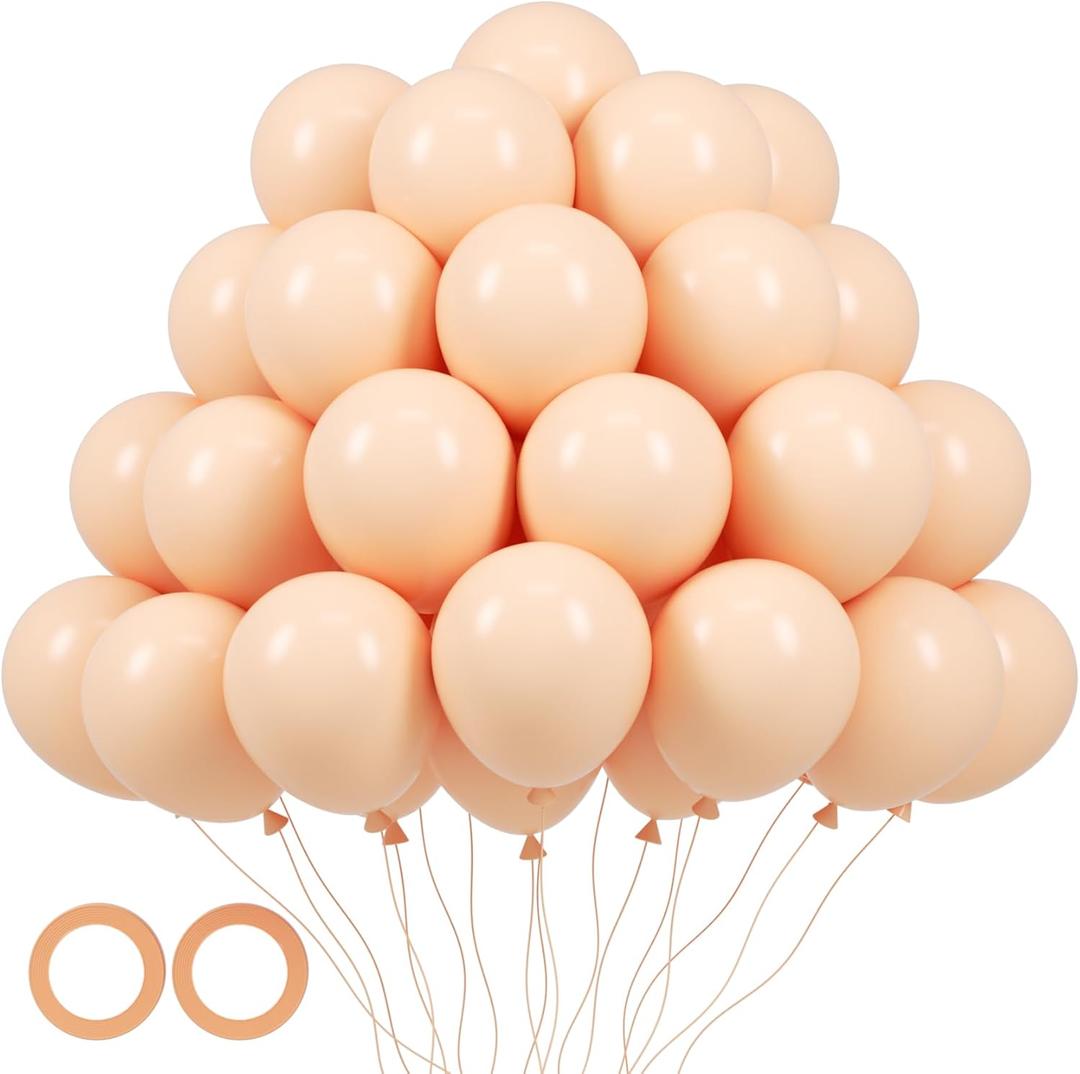 105pcs Pastel Orange Balloons 12inch Party Latex Balloons for Boys Girls Birthday Baby Shower Gender Reveal Wedding Sunflower Party Decorations