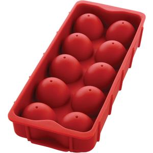 HIC Kitchen Cannonball Silicone Ice Cube Tray, Non-Stick, Makes 10 Large Ice Balls