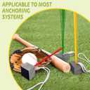 9.3in Baseball Base Plugs with Extended Tassel Heavy Duty Base Plugs for Baseball Field Base Plugs Easy View Baseball Base Anchors for Yard Tear Resistant - 6 Pack (red)