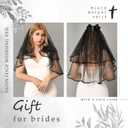 First Communion Veil Bow Wedding Veils Lace Catholic Bridal Veil Bachelorette Party Veil for Women Girls