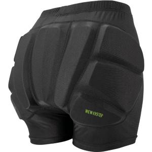 Kids Butt & Hip Padded Shorts for Skating,Youth Hip Protection Pads Figure Skating Shorts Crash Butt Pads for Tailbone & Butt (Large, Black)