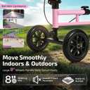 All Terrain Knee Scooter for Adults for Foot Surgery, Pink