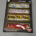 OTONOPI Toy Train Set Subway Bullet Train High Speed Locomotive Engine Die Cast Model Car for Kids Pack of 4