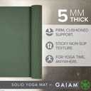 Gaiam Yoga Mat - Premium Solid Thick Non Slip Exercise & Fitness Mat for All Types of Yoga, Pilates & Floor Workouts