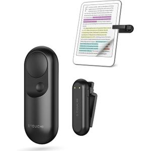 [#1 Magnetic Tech] Remote Control Page Turner for Kindle Paperwhite with Wrist Strap, 2-in-1 Kindle Accessories for iPhone, iPad, Camera Video Record & Shutter Selfie,Ideal Valentines Gift (Black)