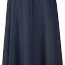 Womens Basic Ultra Soft Lightweight Denim Fit and Flare A-Line Ankle Length Maxi Skirt (L)