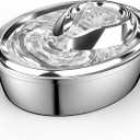 ORSDA Cat Water Fountain Stainless Steel, 2L/67oz Pet Fountain for Cats Inside, Automatic Dog Drinking Dispenser Cat Feeding & Watering Supplies with 2 Filter