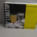 Hobnail Drinking Glasses Goblet Water set of 6, 13 oz Iced Tea Glasses Ideal for Soda Wine Milk Coke Juice and Beer Perfect for Weddings Parties Bars (Crystal Clear)