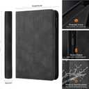 Card Binder 9 Pocket - Premium Card Collection Binder for 360 Cards, Durable Side-Loading Card Album with Zipper, Perfect for TCG, MTG, and Sports Cards, Black