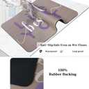 2 x Bath Mat, Bathroom Mat Rugs Super Absorbent Shower Mats Non Slip Quick Dry Thin Rubber Mats for Bathroom Floor Fit Under Door, Shower Rug for Bathtub, Shower, Beige (2'3" x 1'5" (Rectangular), Rectangle Blue-grey)