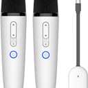 LvDonic Karaoke Microphone for Tesla Model Y/3/S/X, Car Karaoke Microphone with USB-A & USB C Connector Receiver for Tesla Cars, CaraokeMic for Tesla Works for All App, 2 Mics