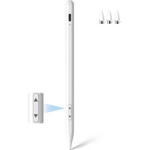 MEKO Universal Stylus Pencil for Apple iPad & iPhone & Android & Samsung, 2X Fast Charge Stylus Pen for All Touch Screen, High Sensitivity Stylus for Smartphone Tablet Apple Watch-White
