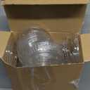 Baderke 50 Pcs Round Bottom Plastic Cups with Sip Lids Clear Disposable Iced Coffee Cups for Smoothie Cold Beverage Coffee Shops and Party Catering (16 oz, Clear)