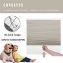 Changshade Cordless Blackout Cellular Shades Honeycomb Blinds for Bedroom Windows, Room Darkening Black Out Pull Down Thermal Insulated 1.5" Accordion Heat Light Blocking, Shade Size 34"Wx72"H, Beige, 34"w72"h