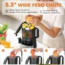 COWSAR Cold Press Juicer, Advanced Touch Controls Juicer Machines with 5.4" Wide Feed Chute, Quiet Motor High Juice Yield Slow Masticating Juicer for Whole Fruits & Vegetables