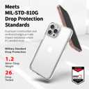 PATCHWORKS Lumina Designed for iPhone 13 5G Case 6.1 inch (2021) Diamond Crystal Clear Never Yellow Shockproof Hard Back Slim Thin Protective Soft Flexible Protector Transparent - Black