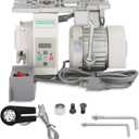 Industrial Sewing Machine Motor with Needle Positioner and Synchronizer, AC110V, 750W, 6000RPM, Servo Motor Sewing Machine with Controller and Foot Switch, Run CW and CCW, Silent, Instructions