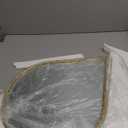 Small Decorative Teardrop Hanging Wall Droplet Mirror - Brass Metal Framed Mirror for Bathroom, Living Room, Hallway (16"L x 12"W, Bronze)