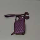 Phone Case for Samsung Galaxy S25 5G Wallet Cell Cover with Tempered Glass Screen Protector Wrist Crossbody Strap RFID Blocking Credit Card Holder Slot S 25 25S 25 25S SM-S931U Women Girls Dark Purple