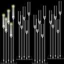 Tessco for you 4 Set 5 Arms Acrylic Candelabra Centerpieces 46.4'' Tall Clear Candle Holders Wedding Table Centerpiece Floor Candle Stand with Acrylic Shade Fit 0.8'' LED Candles for Home Party