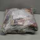 Washable Area Rugs 5'x7' Non-Slip Modern Abstract Soft for Living Room Entryway Bedroom Nursery, Print Pattern, Brown Rust Red Green Blue Multi