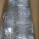 Goodluck 36 Pack 12oz Stemless Plastic Wine Glasses Clear Ribbed Cups, Elegant Reusable Disposable Drinkware for Weddings, Parties, Bars, Indoor and Outdoor Events