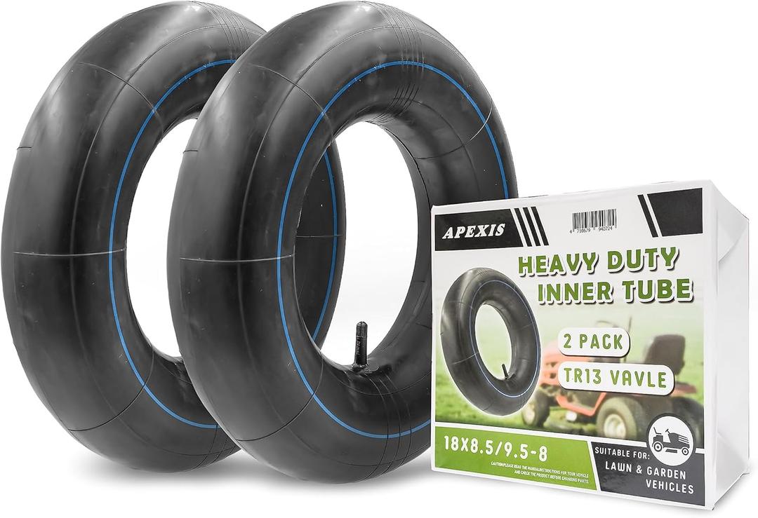 2-Pack Premium Replacement Tire Inner Tubes (16x6.50/7.50-8) Fits 8" Rims, Compatible with Lawn Mowers, Garden Tractors, Wheelbarrows, and Utility Equipment