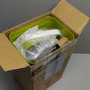 MAYKI Chicken Feeder and Waterer Set, 3 Gallon/26 LB No Waste Poultry Feeding System with Hanging Option, Automatic Coop Accessories for 10 Hens, Upgraded Feeder Port Water Cup, BPA-Free Winter Design (Large, Green & White)