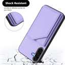 LEMAXELERS Compatible with Samsung Galaxy A26 5G Wallet Case with Credit Card Holder Premium Leather Magnetic Clasp Kickstand Shockproof Protective Phone Cover for Galaxy A26 5G. Purple FG