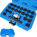 BHB 22PCS Wheel Locking Nut Key Removal Tool Kit Wheel Anti-Theft Lock Lug Nut Screw Remover Set with Punch and 1/2 Inch Driver Scoket Adaptor Compatible with BMW F Series Not All