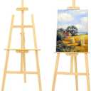 finenolo Wooden Easel Stand for Painting, 45" Adjustable Height Folding Art Easel for Canvas, Drawing, Wedding Signs & Posters, Ideal for Adults, Artists, Beginners, Students & Kids