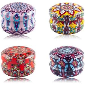Gram Lip Balm Containers, 12pcs Round Metal Salve Tins with Lids, Mini Candle Jars, Small Sample Containers for Balms, Salves, Cosmetic, Nail Polish, DIY Items set of 3