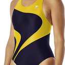 TYR Sport Girl's Alliance T-Splice Maxfit Swimsuit (28, Black/Gold)