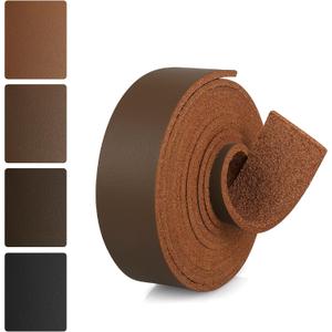 JinRuiKJ Top Grain Leather Strap - 1 Inch Wide 72 Inches Long Brown Leather Strips - Very Suitable for DIY Arts & Craft Projects, Traction Ropes, Bag Straps, Furniture Handles