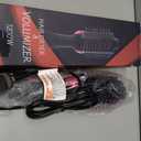Dual Voltage Hair Dryer Brush with Negative Ion Anti-frizz Styler - Hot Air Volumizer for 110V-120V/220V-240V European and Travel Use