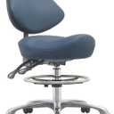 Rolling Saddle Chair with Back Support, Height Adjustable Ergonomic Saddle Stool Chair with Wheels for Dental Hygienist,Salon,Esthetician