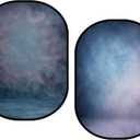 Kate Collapsible Backdrop Pop Up Backdrops Blue Portable Background for Portrait Headshot, Video, Live Stream, 5x6.5ft