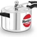Hawkins Aluminum 5 Litre Classic Pressure Cooker, Best Inner Lid Cooker, Silver (Cl50) (5.3 Quarts)