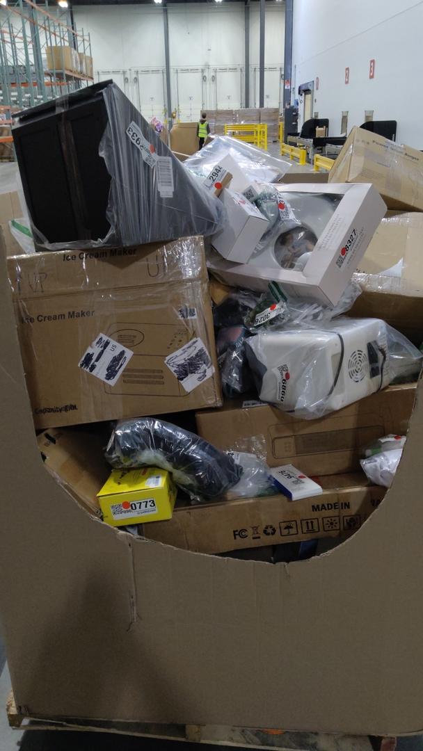 pallet of salvage items