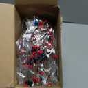 SiliFine 2 Sets Patriotic 4th of July Centerpieces for Tables Red White Blue 250th Anniversary Decor Memorial Day Flowers Include 11.81 Inch Artificial Berry Stem Stars Picks and Vase for Home Office