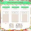 Preboun 6 Pack Fleece Throw Blankets, Buffalo Plaid Lightweight Throws for Sofa, Travel, Office & Bulk Use(50 x 60 Inch,Khaki and White)