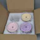 Mrsdry Glass Cups with Lids and Straws (4 Pcs), 16oz Drinking Glasses Set with Silicone Sleeves for Coffee Bar Accessories Iced Coffee Cups with Lids, Glass Tumbler Reusable for Gifts