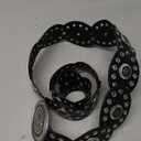 INOGIH Women's Wide Western Cowboy Disc Belt Vintage Cowgirl Concho Leather Belts Boho Style for Jeans Dress Skirt