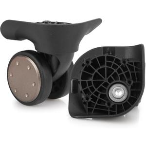Plastic Suitcase Wheels, 360 Swivel Black Spinner Luggage Casters, V133A