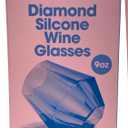 Wine2Go Diamond Silicone Wine Glasses 9oz