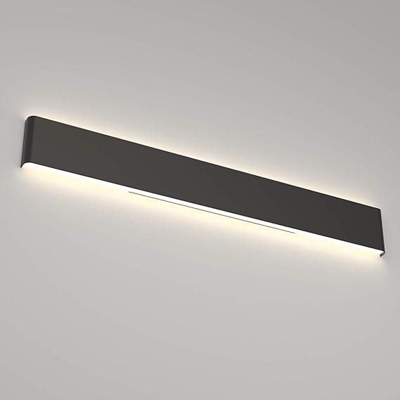 Ralbay LED Modern Bathroom Vanity Light 43.3"/35W Up and Down Matte Black LED Vanity Light for Bathroom Wall Light Fixtures