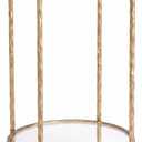 Shimeyao Handmade Hammered Gold Side Table Round Vintage End Table, 23.62 x 17.72 x 17.72 inches