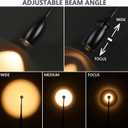 Reading Floor Lamp, 72" Tall LED Lamp with Flexible Gooseneck, Dimmable Zoomable Spotlight, Adjustable Color Beam Standing Lamp, Touch & Remote Control, Task Craft Bedroom Living Room, Matte Black